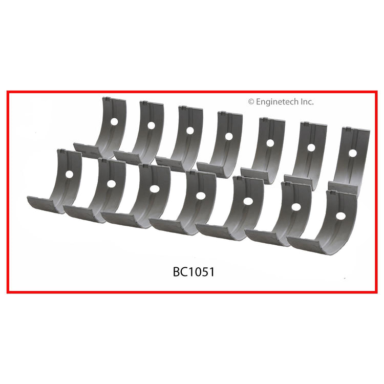 Enginetech BC1051.25 Engine Full Crankshaft Main Bearing Set for Toyota Celica and Cressida