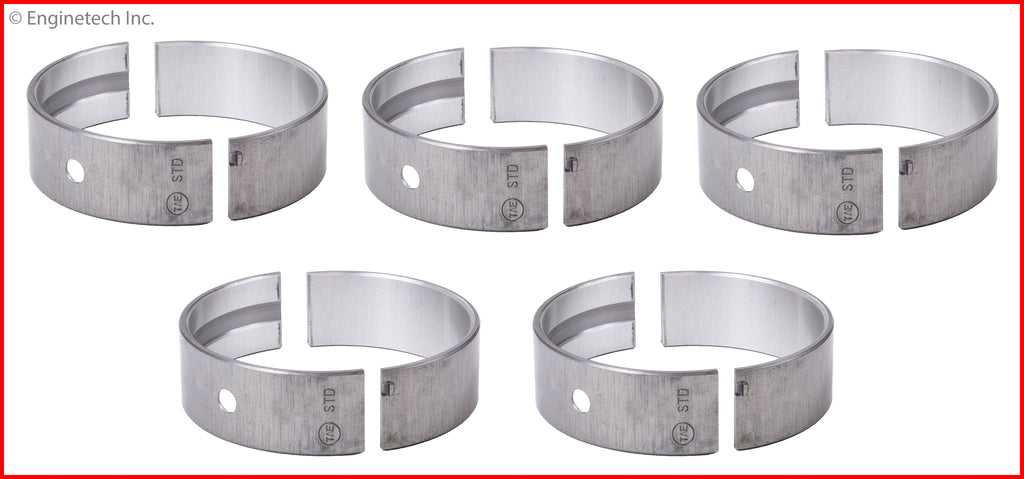 Enginetech BC1101.25 Engine Full Crankshaft Main Bearing Set for 2014-2015 Kia and Hyundai Models