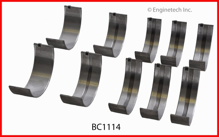 Enginetech BC1114.25 Full Crankshaft Main Bearing Set for Mazda and Ford Engines
