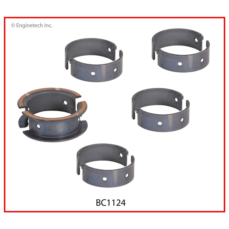 Enginetech BC1124STD Engine Full Crankshaft Main Bearing Set for Hyundai and Dodge Vehicles