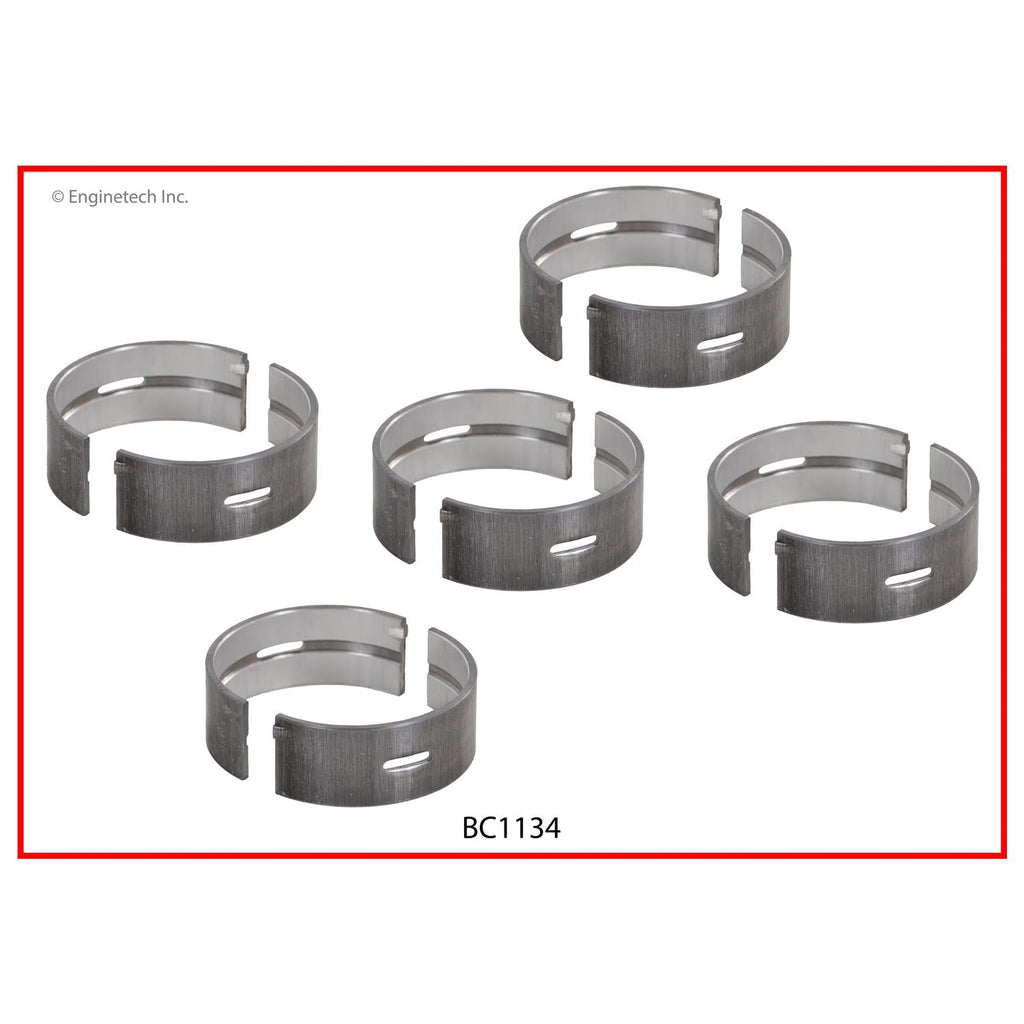 Enginetech BC1134.25 Engine Full Crankshaft Main Bearing Set for Honda Civic and Prelude