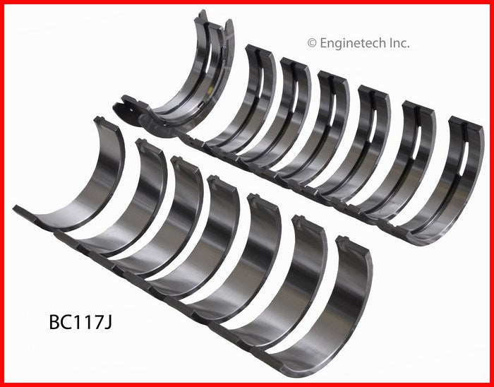 Enginetech BC117JSTD Full Crankshaft Main Bearing Set for GMC, Chevrolet, and Isuzu Engines