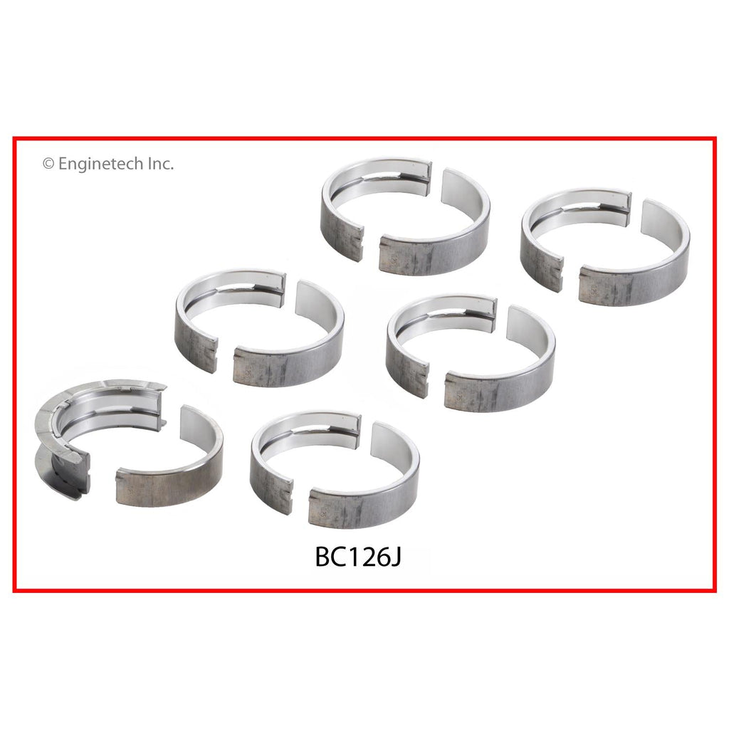 Enginetech BC126JSTD Engine Full Crankshaft Main Bearing Set for Chevy Colorado and GMC Canyon