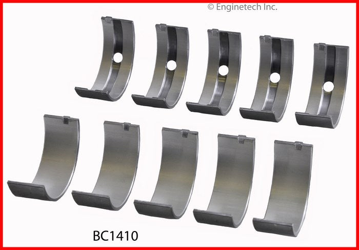 Enginetech BC1410.25 Engine Full Crankshaft Main Bearing Set for Chevrolet Nova, Geo Prizm, Toyota Celica