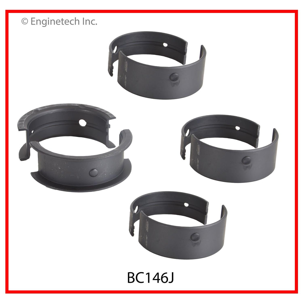 Enginetech BC146J010 Engine Full Crankshaft Main Bearing Set for Chevrolet Models