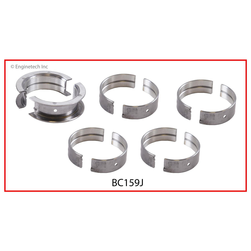 Enginetech BC159J.50 Engine Full Crankshaft Main Bearing Set for Chevy and Buick Models