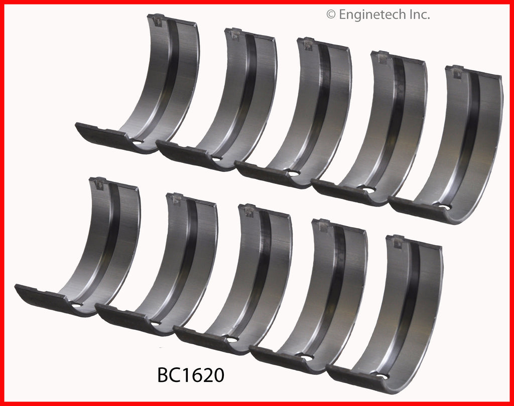 Enginetech BC1620.25 Engine Full Crankshaft Main Bearing Set for Isuzu Vehicles