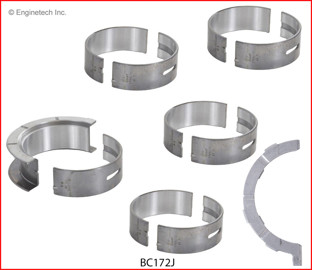 Enginetech BC172J.25 Engine Full Crankshaft Main Bearing Set for Ford F-150 and Super Duty (2012-2015)