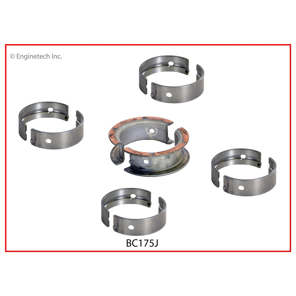 Enginetech BC175J.75 Engine Full Crankshaft Main Bearing Set for Chevrolet Chevette 1976-1985