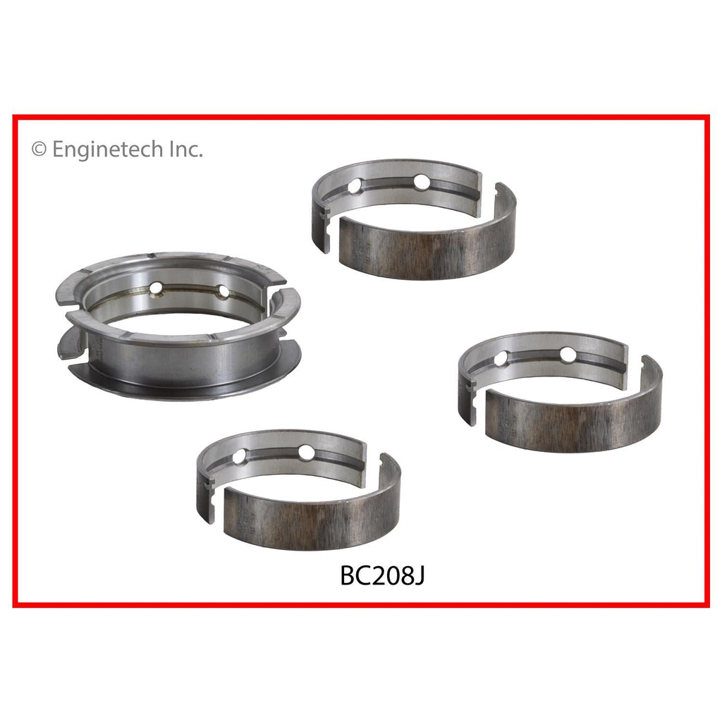 Enginetech BC208J.25 Engine Full Crankshaft Main Bearing Set for 2006-2010 Saturn, Pontiac, Chevrolet, Buick Models