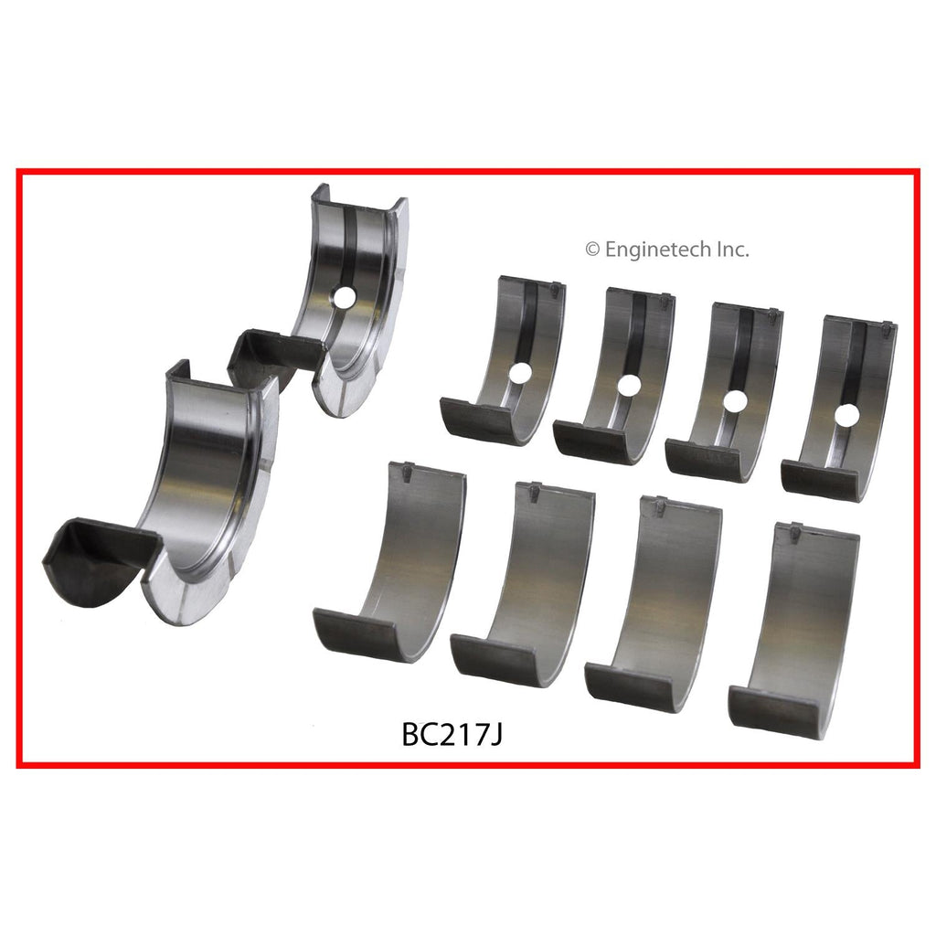 Enginetech BC217JSTD Engine Full Crankshaft Main Bearing Set for Chrysler and Dodge Models