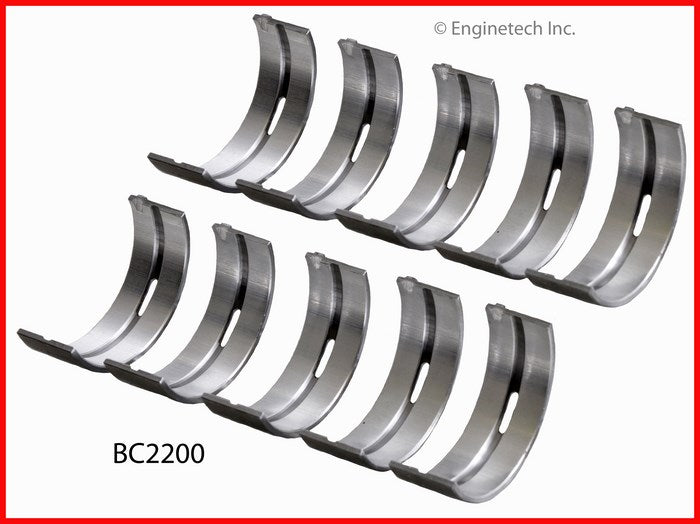 Enginetech BC2200STD Engine Full Crankshaft Main Bearing Set for Honda and Acura Models