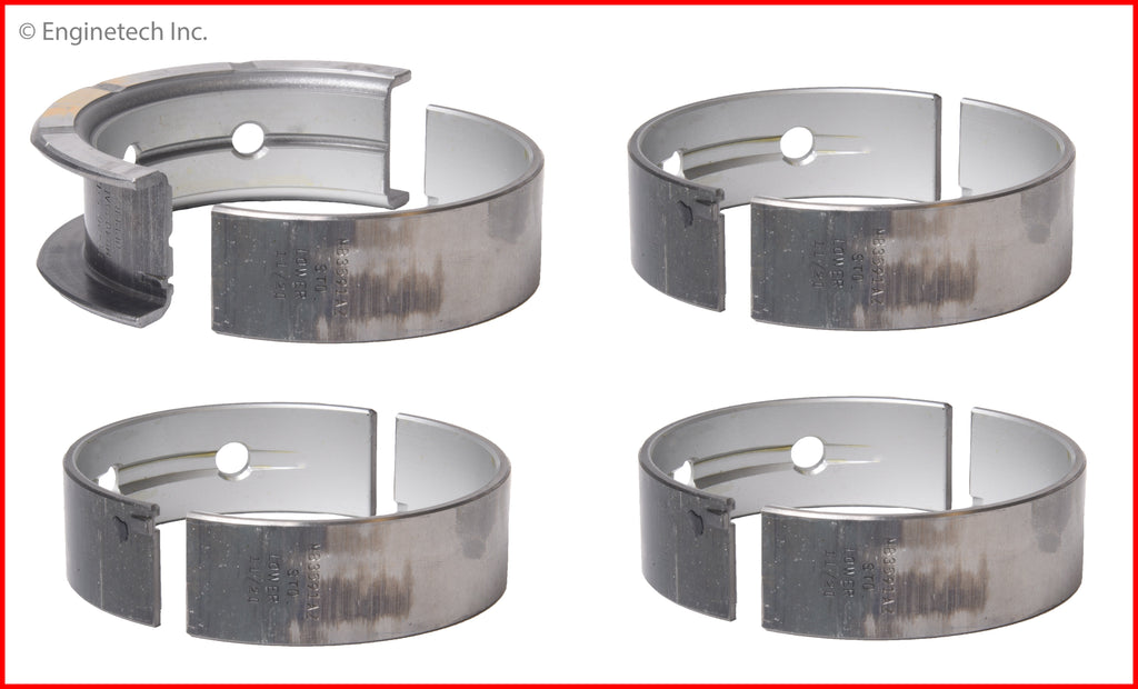 Enginetech BC236J.25 Engine Full Crankshaft Main Bearing Set for Chevrolet Silverado and GMC Sierra