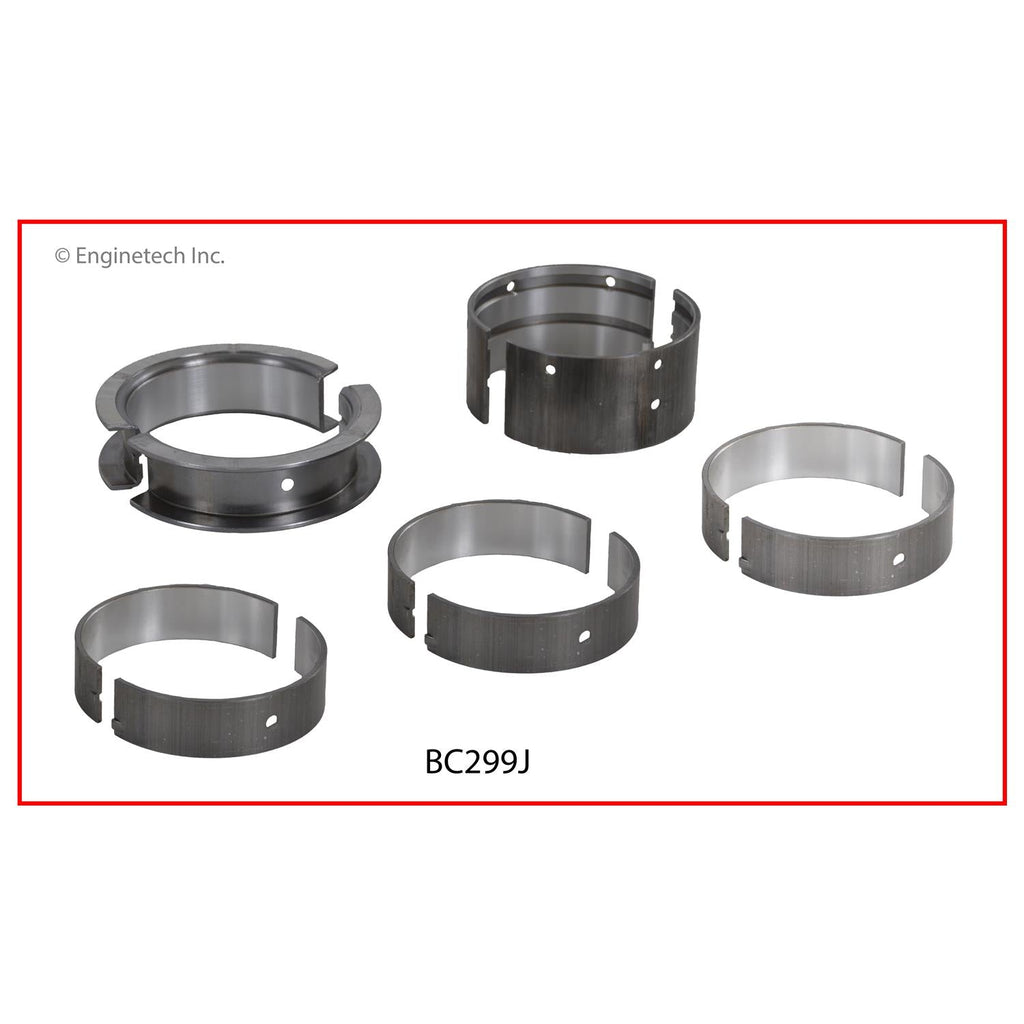 Enginetech BC299J010 Engine Full Crankshaft Main Bearing Set for Pontiac and Buick Vehicles