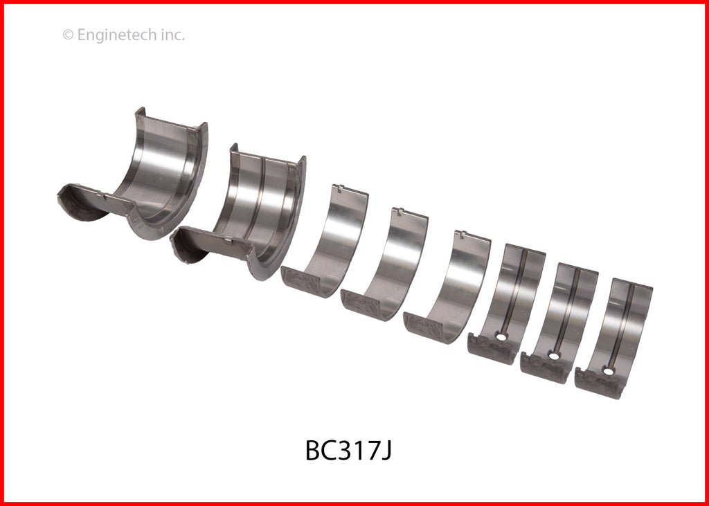Enginetech BC317J020 Engine Full Crankshaft Main Bearing Set for 2012 GMC Savana 1500 and Chevrolet Silverado 1500