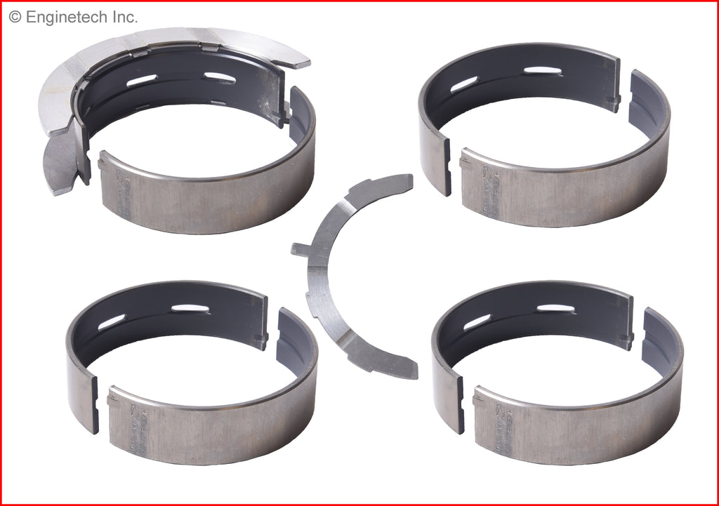 Enginetech BC322J.25 Engine Full Crankshaft Main Bearing Set for Ford Vehicles