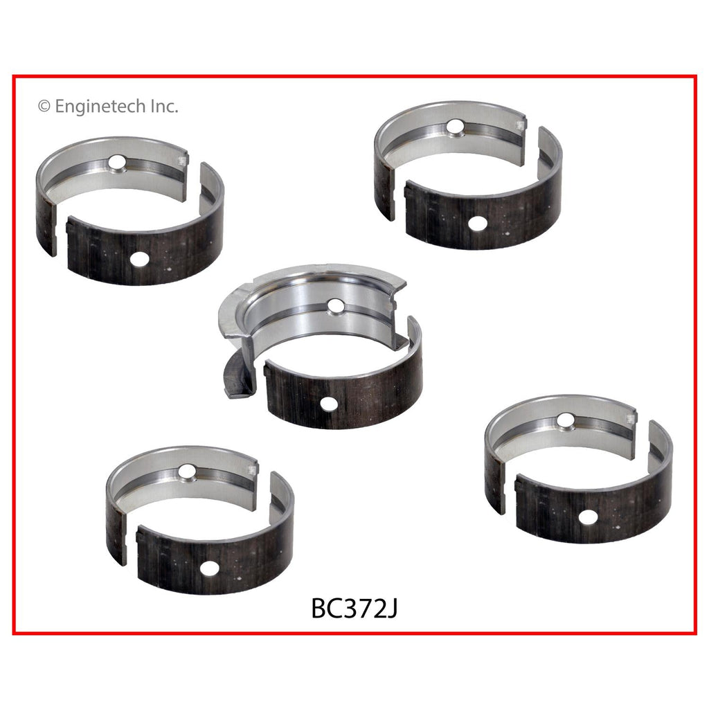 Enginetech BC372J.25 Engine Full Crankshaft Main Bearing Set for Ford and Mercury Models