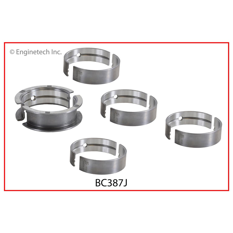 Enginetech BC387J030 Engine Full Crankshaft Main Bearing Set for Chrysler and Dodge (1971-1973 Models)