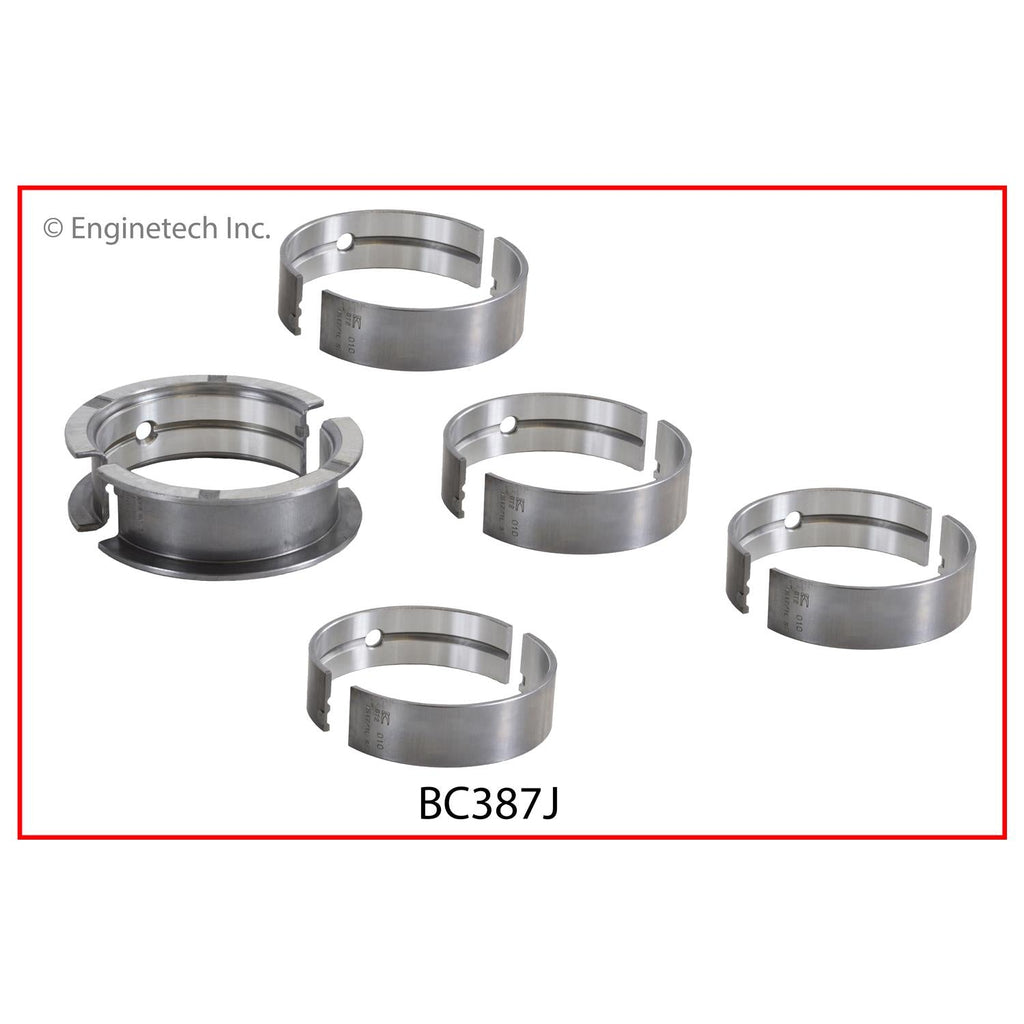 Enginetech BC387J020 Engine Full Crankshaft Main Bearing Set for Chrysler and Dodge Vehicles