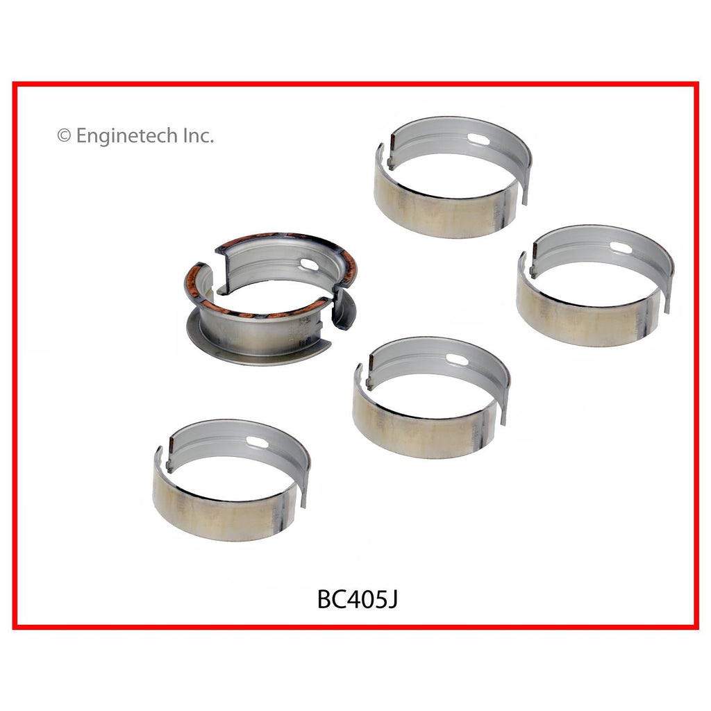 Enginetech BC405J010 Engine Full Crankshaft Main Bearing Set for Domestic and Import Engines