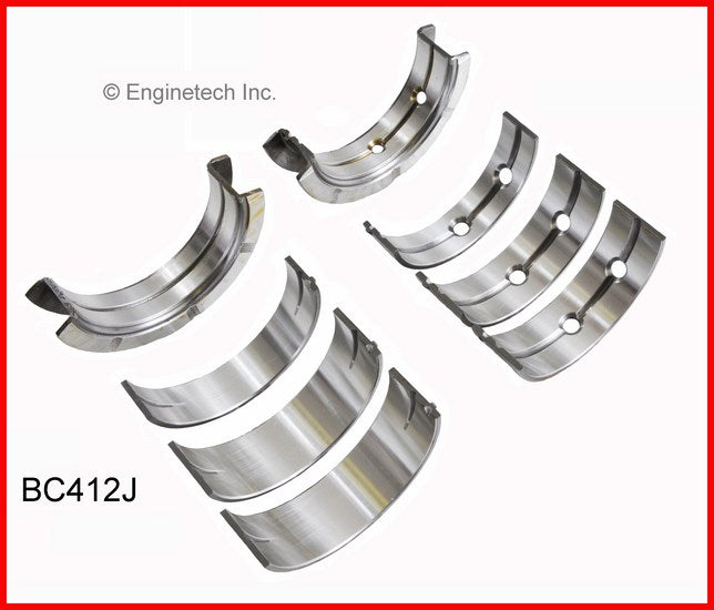 Enginetech BC412J.25 Engine Full Crankshaft Main Bearing Set for Isuzu and Buick Vehicles