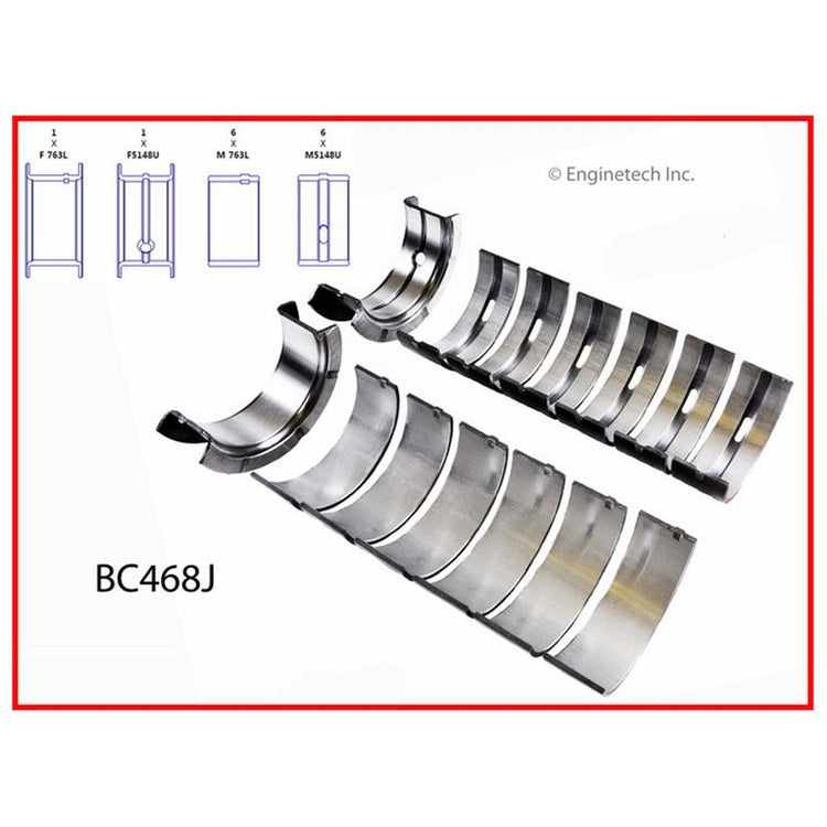 Enginetech BC468J030 Engine Full Crankshaft Main Bearing Set for Jeep Models