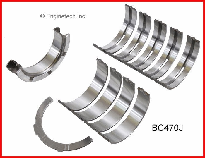 Enginetech BC470J.50 Engine Full Crankshaft Main Bearing Set for Ford Vehicles