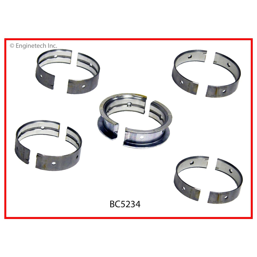 Enginetech BC5234.25 Engine Full Crankshaft Main Bearing Set for Subaru and Saab Vehicles