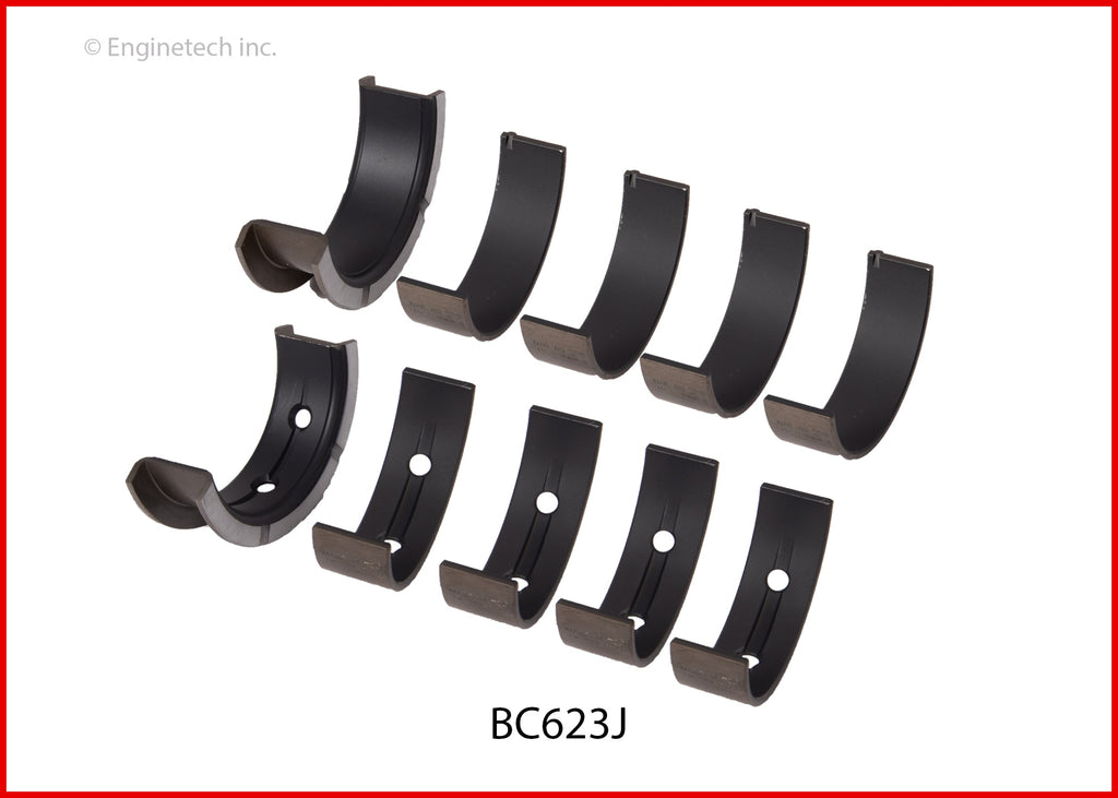 Enginetech BC623J.50 Engine Full Crankshaft Main Bearing Set for Chevrolet and GMC Vehicles