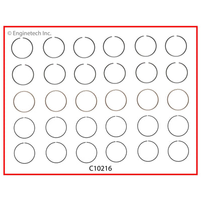 Enginetech C10216-STD Engine Premium Piston Ring Complete Set for GMC and Isuzu Vehicles