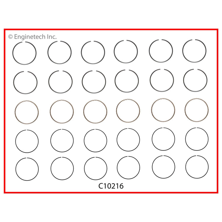 Enginetech C10216-030 Engine Premium Piston Ring Complete Set for GMC and Isuzu Vehicles