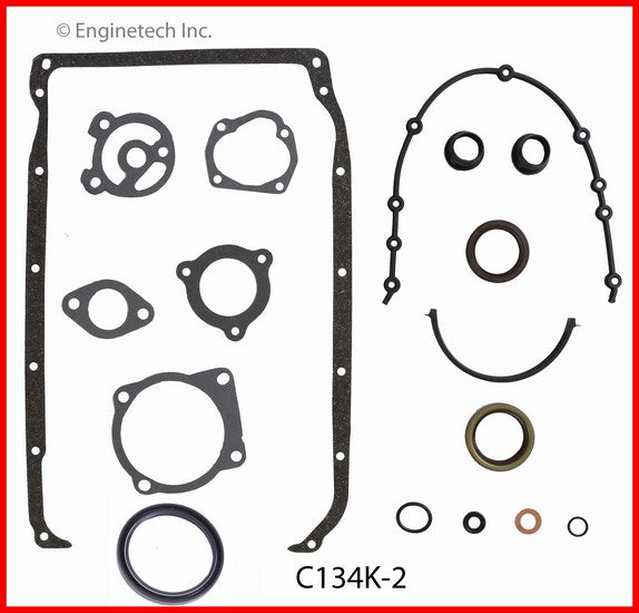 Enginetech C134K-2 Engine Full Gasket Set for GMC and Chevrolet Cars and Trucks