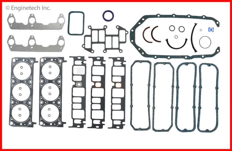 Enginetech C173-21 Engine Full Gasket Set for GMC and Chevrolet Cars and Trucks