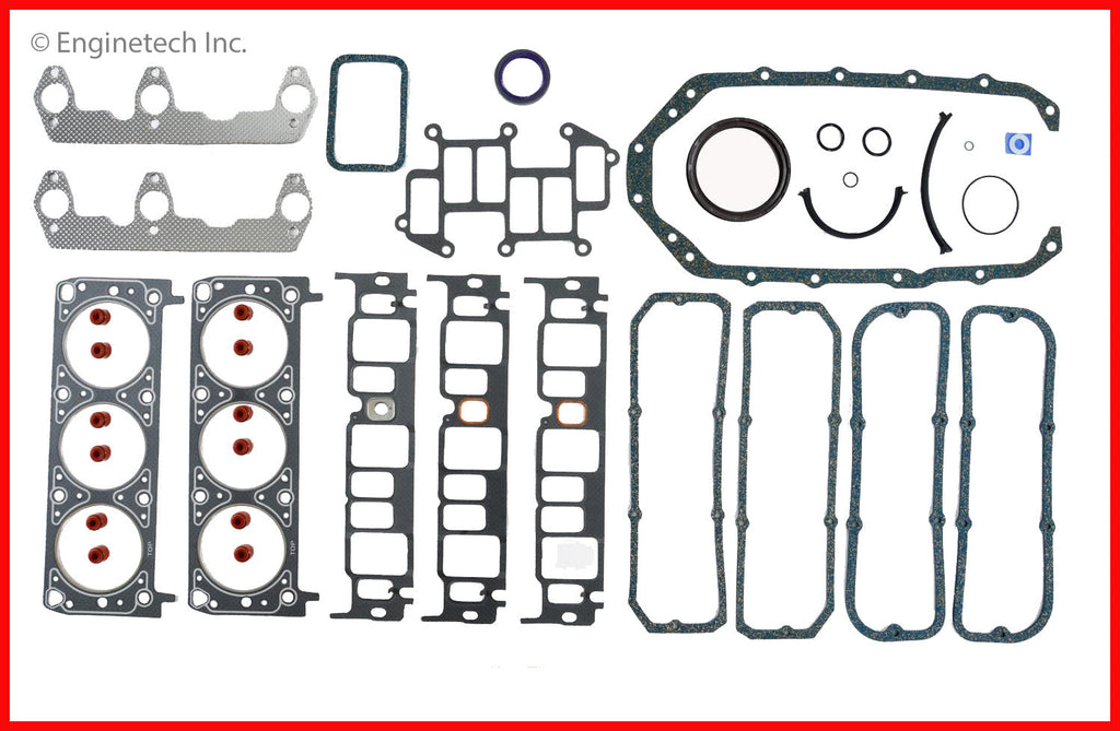 Enginetech C173-23 Engine Full Gasket Set for GMC and Chevrolet Cars and Trucks