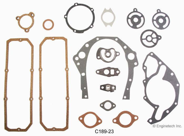 Enginetech C189-23 Engine Full Gasket Set for GMC and Chevrolet Cars and Trucks