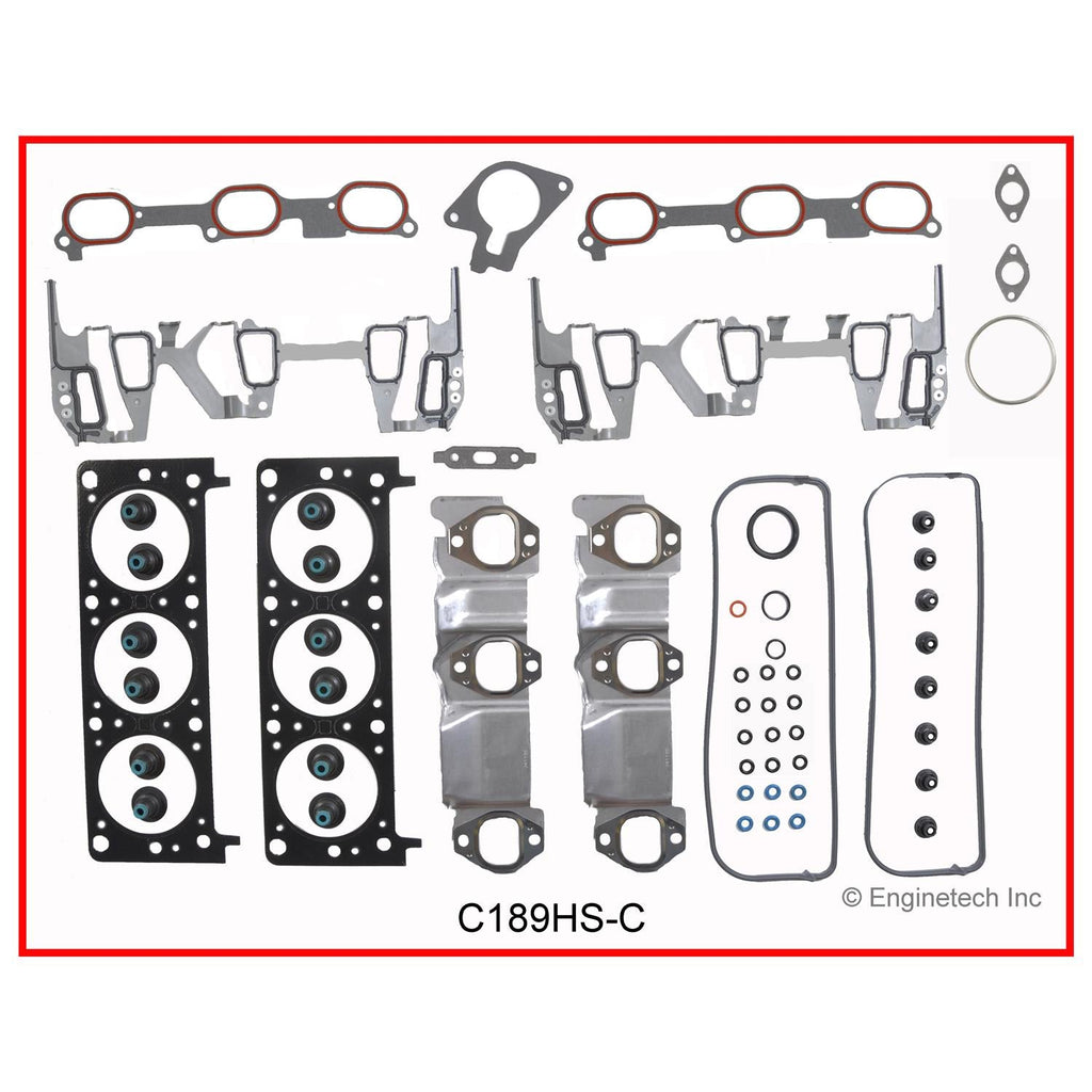 Enginetech C189HS-C Engine Cylinder Head Gasket Set for GMC and Chevrolet Vehicles