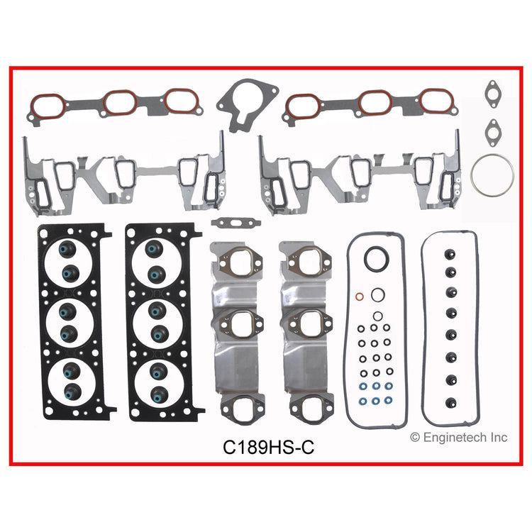 Enginetech C189K-5 Engine Full Gasket Set for GMC and Chevrolet Cars and Trucks