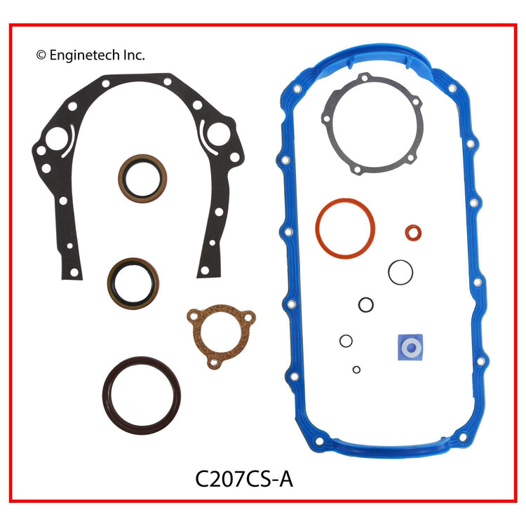 Enginetech C207CS-A Engine Lower End Gasket Set for Chevrolet and GMC Vehicles