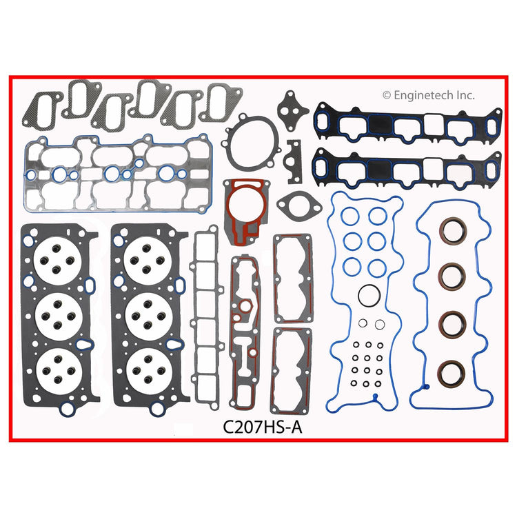 Enginetech C207HS-AWB Engine Cylinder Head Gasket Set for GMC and Chevrolet Cars and Trucks