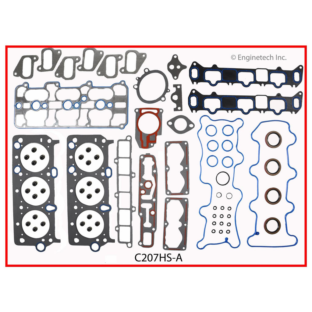 Enginetech C207HS-A Engine Cylinder Head Gasket Set for GMC and Chevrolet Cars and Trucks