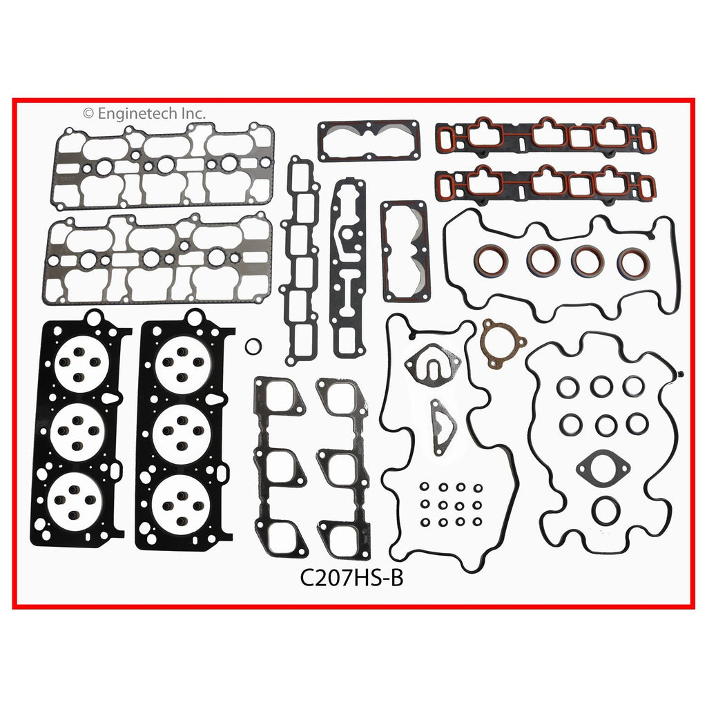Enginetech C207HS-B Engine Cylinder Head Gasket Set for GMC and Chevrolet Vehicles