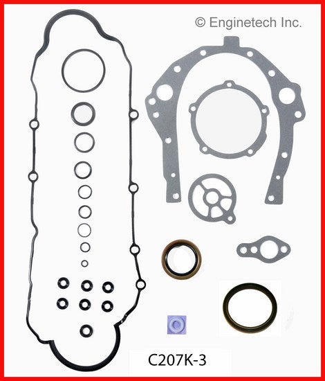 Enginetech C207K-3 Engine Full Gasket Set for GMC and Chevrolet Cars and Trucks
