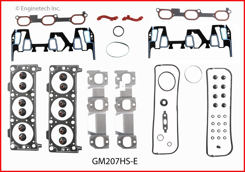 Enginetech C207K-5 Engine Full Gasket Set for GMC and Chevrolet Cars and Trucks