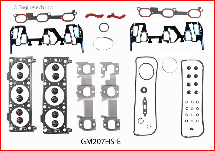 Enginetech C207K-5 Engine Full Gasket Set for GMC and Chevrolet Cars and Trucks