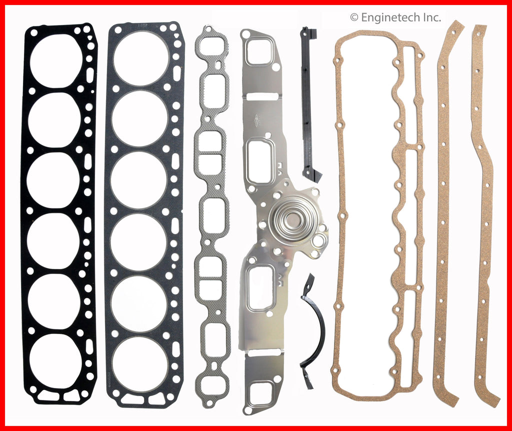 Enginetech C250L-1 Engine Full Gasket Set for GMC and Chevrolet Cars and Trucks