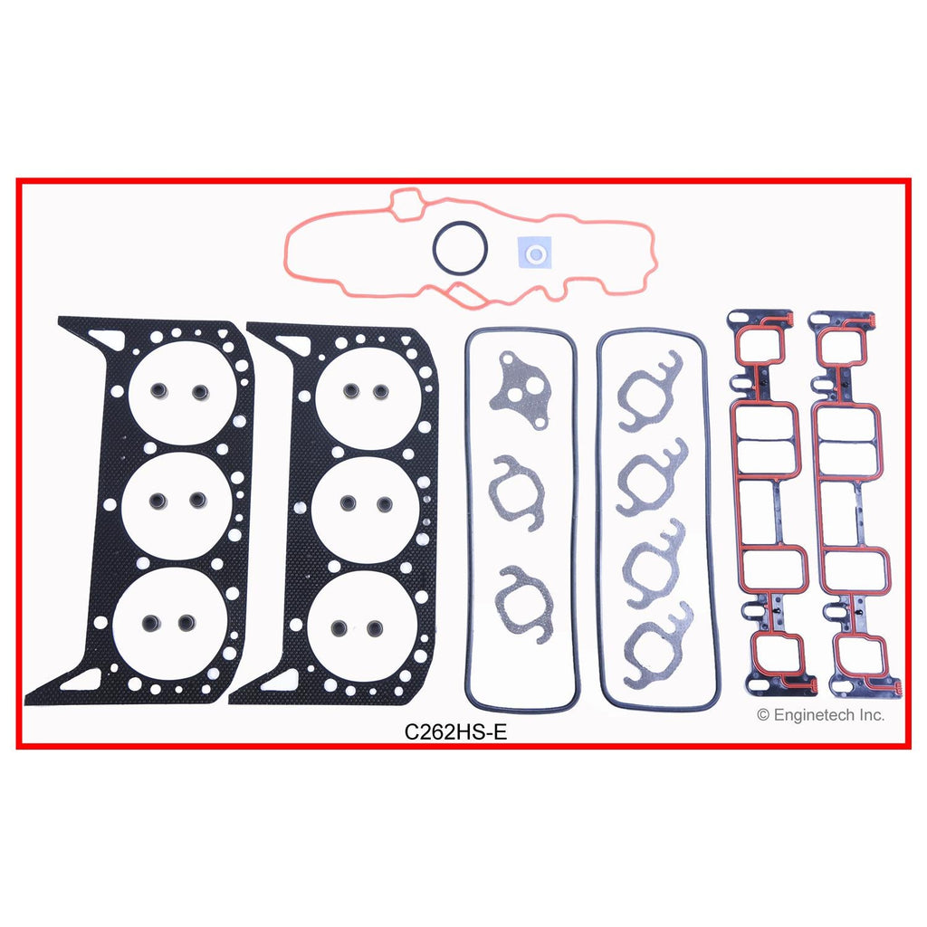 Enginetech C262HS-EWB Engine Cylinder Head Gasket Set for GMC and Chevrolet Vehicles with Head Bolts
