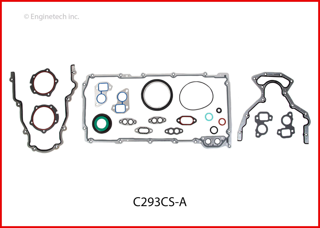 Enginetech C293CS-A Engine Lower End Gasket Set for GMC and Chevrolet Cars and Trucks