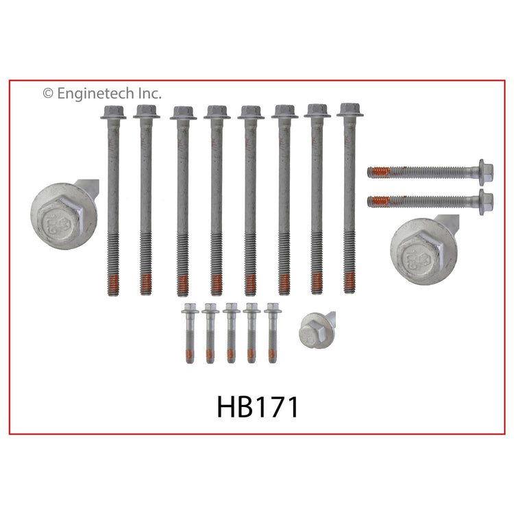 Enginetech C293HS-AWB Engine Cylinder Head Gasket Set for GMC and Chevrolet Vehicles with Head Bolts