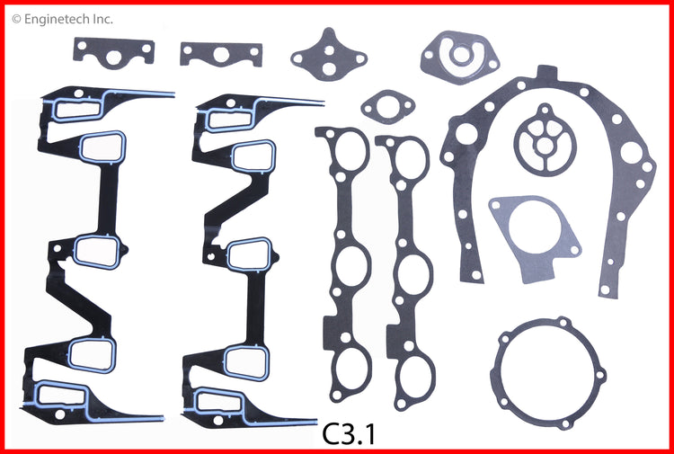 Enginetech C3.1 Engine Rebuilders Full Gasket Set for GMC and Chevy Cars and Trucks