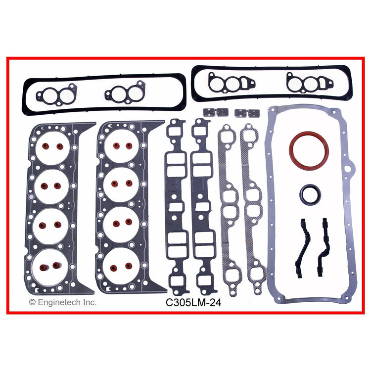 Enginetech C305LM-24 Engine Full Gasket Set for GMC and Chevrolet Cars and Trucks